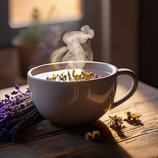 Steeping lavender for The Lavender Dreamscape.