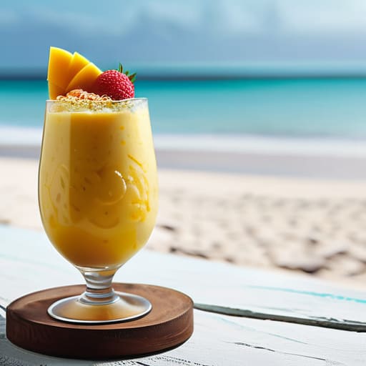 Tropical Paradise in a Glass smoothie.