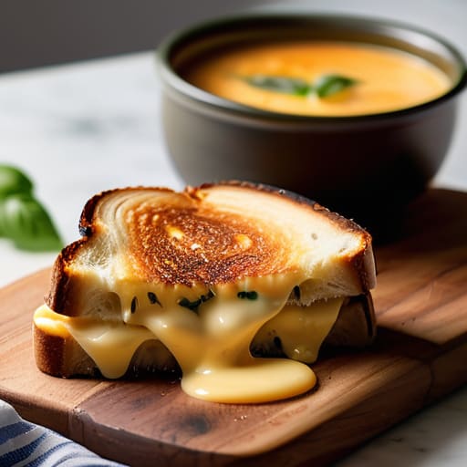 Adult Grilled Cheese & Tomato Soup.