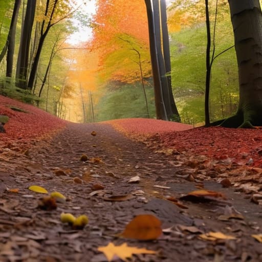 Enjoying the Changing Scenery During Autumn Walks